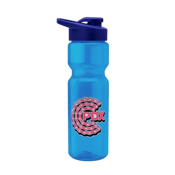Blazer 28oz Transparent Bike Bottle w/Drink-thru Lid - Blazer 28oz Transparent Bike Bottle w/Drink-thru Lid - Image 3 of 9