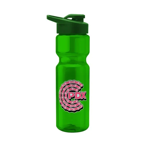 Blazer 28oz Transparent Bike Bottle w/Drink-thru Lid - Blazer 28oz Transparent Bike Bottle w/Drink-thru Lid - Image 4 of 9