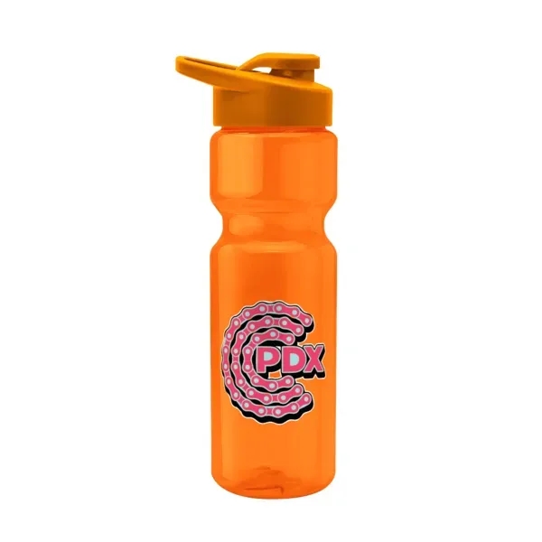 Blazer 28oz Transparent Bike Bottle w/Drink-thru Lid - Blazer 28oz Transparent Bike Bottle w/Drink-thru Lid - Image 5 of 9