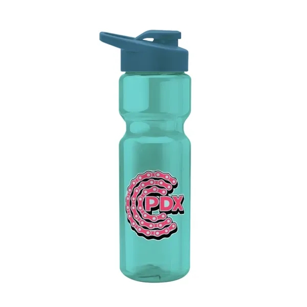 Blazer 28oz Transparent Bike Bottle w/Drink-thru Lid - Blazer 28oz Transparent Bike Bottle w/Drink-thru Lid - Image 8 of 9