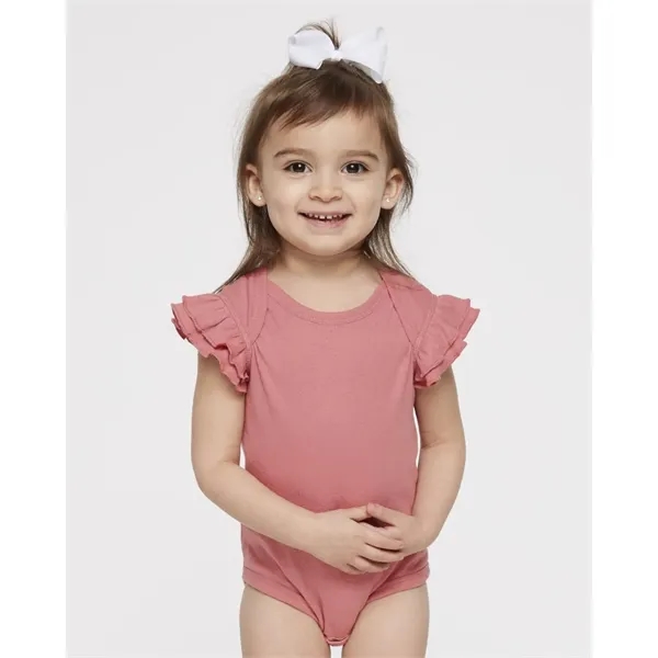 Rabbit Skins Infant Flutter Sleeve Baby Rib Bodysuit - Rabbit Skins Infant Flutter Sleeve Baby Rib Bodysuit - Image 0 of 10