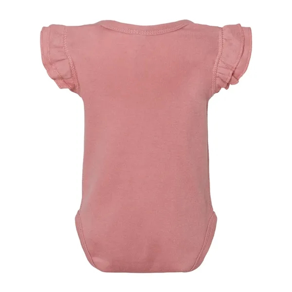 Rabbit Skins Infant Flutter Sleeve Baby Rib Bodysuit - Rabbit Skins Infant Flutter Sleeve Baby Rib Bodysuit - Image 6 of 10