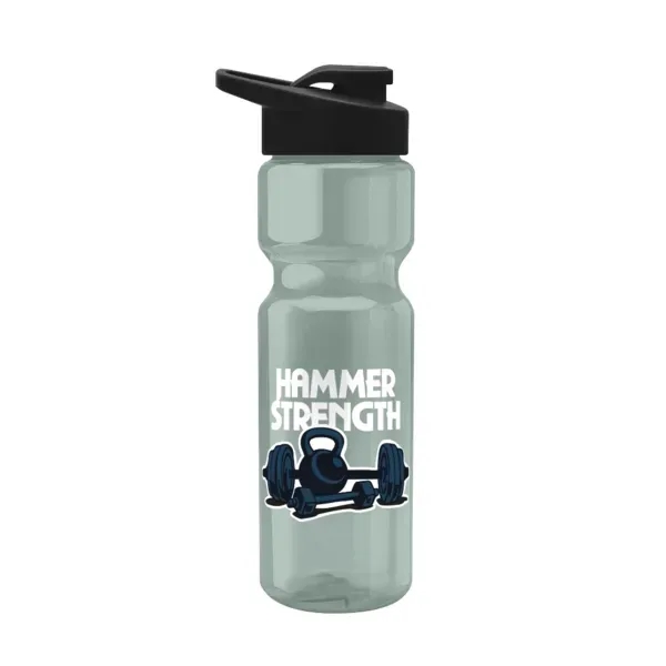 Custom Tandem 28oz Recycled Transparent Bike Bottle w/Lid