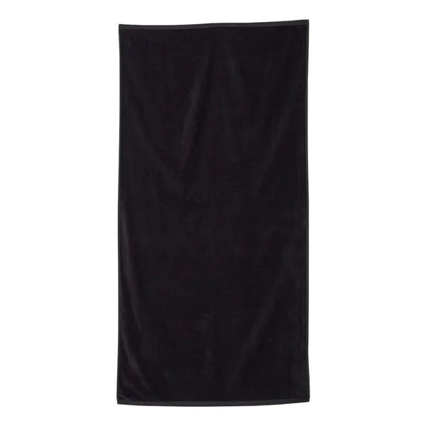 Custom Q-Tees Velour Beach Towel