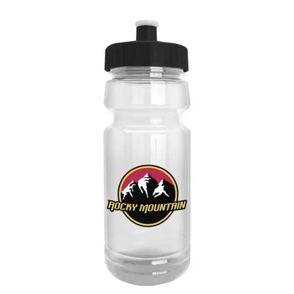 Custom Wheely 24oz Transparent Bike Bottle w/Push-Pull Lid