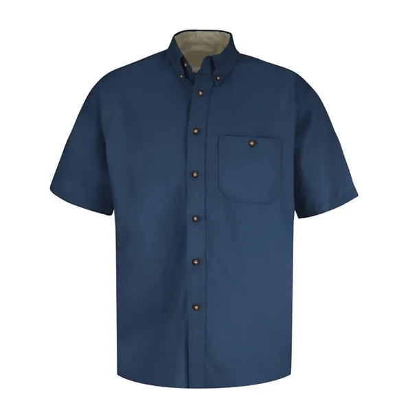 Red Kap Men's Short Sleeve 100% Cotton Dress Shirt - Red Kap Men's Short Sleeve 100% Cotton Dress Shirt - Image 0 of 4