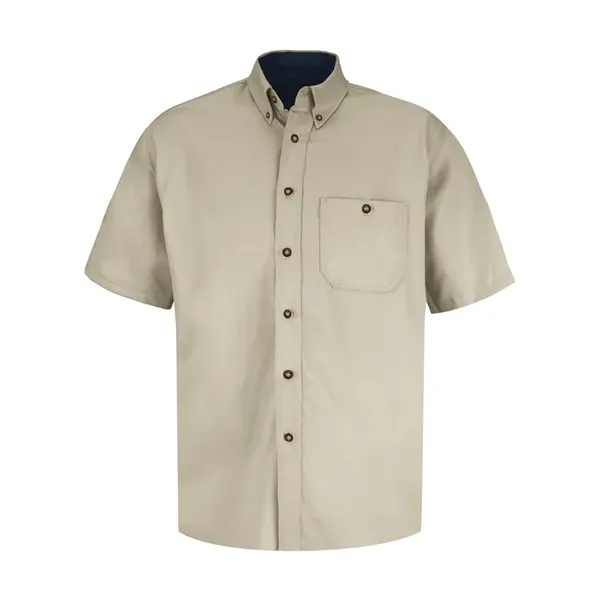 Red Kap Men's Short Sleeve 100% Cotton Dress Shirt - Red Kap Men's Short Sleeve 100% Cotton Dress Shirt - Image 4 of 4