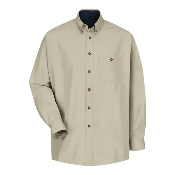 Red Kap Men's Cotton Contrast Dress Shirt - Red Kap Men's Cotton Contrast Dress Shirt - Image 3 of 4