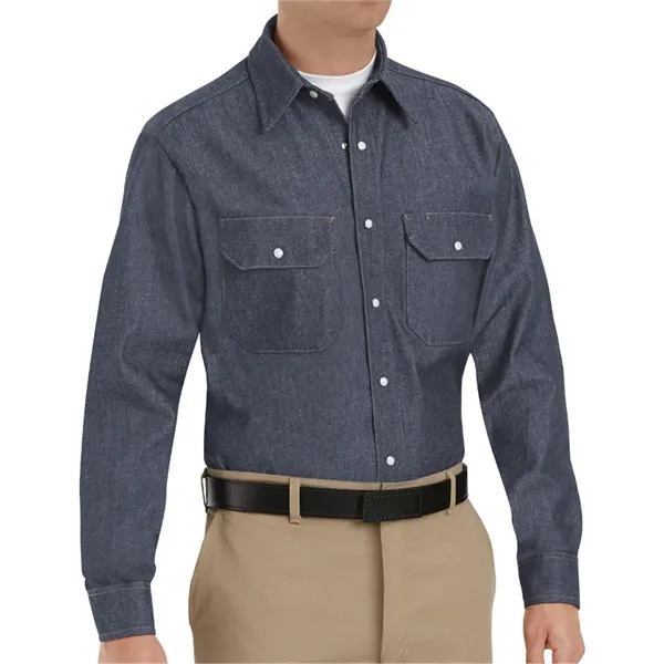 Red Kap Men's Deluxe Denim Long Sleeve Shirt - Red Kap Men's Deluxe Denim Long Sleeve Shirt - Image 0 of 2