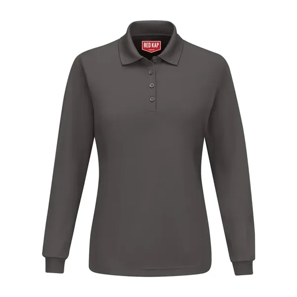 Red Kap Women's Long Sleeve Performance Knit Polo - Red Kap Women's Long Sleeve Performance Knit Polo - Image 3 of 8