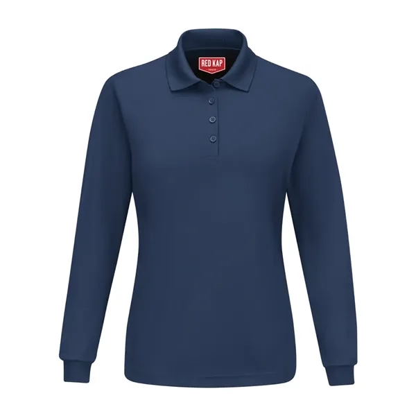 Red Kap Women's Long Sleeve Performance Knit Polo - Red Kap Women's Long Sleeve Performance Knit Polo - Image 5 of 8