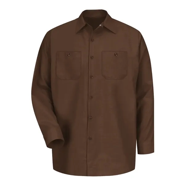 Red Kap Men's Industrial Long Sleeve Work Shirt - Red Kap Men's Industrial Long Sleeve Work Shirt - Image 13 of 58