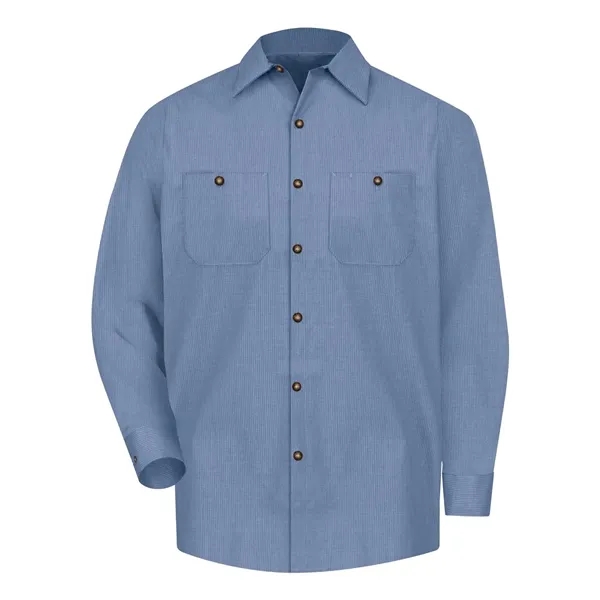 Red Kap Men's Industrial Long Sleeve Work Shirt - Red Kap Men's Industrial Long Sleeve Work Shirt - Image 16 of 58