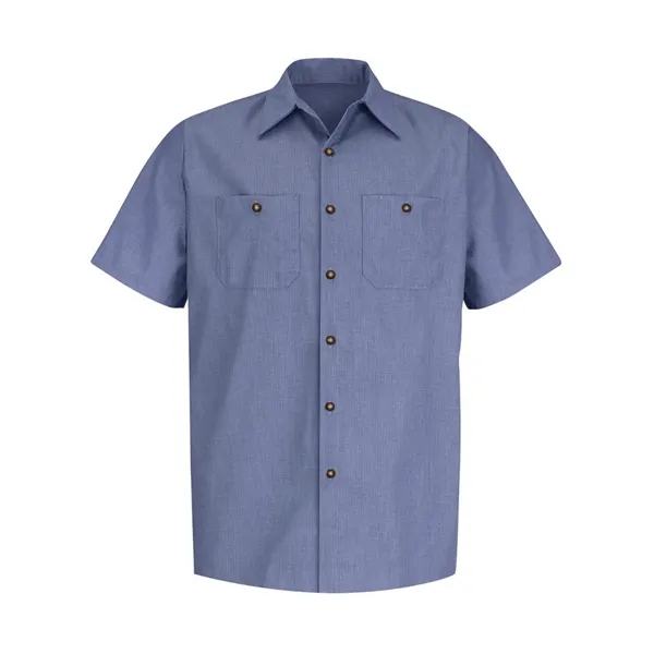 Red Kap Men's Industrial Short Sleeve Work Shirt - Red Kap Men's Industrial Short Sleeve Work Shirt - Image 15 of 56