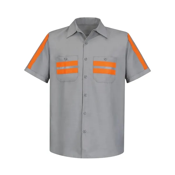 Red Kap Men's Enhanced Visibility Industrial Work Shirt - Red Kap Men's Enhanced Visibility Industrial Work Shirt - Image 1 of 8