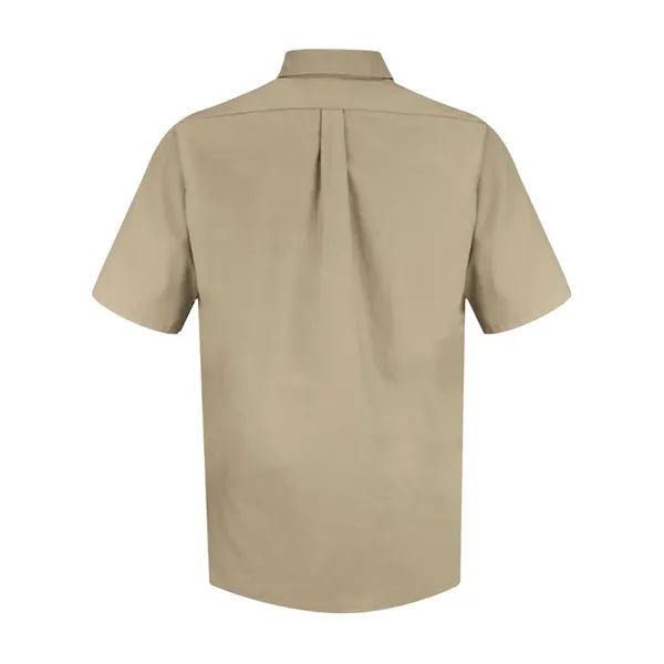 Red Kap Men's Tall Poplin Short Sleeve Dress Shirt - Red Kap Men's Tall Poplin Short Sleeve Dress Shirt - Image 6 of 18