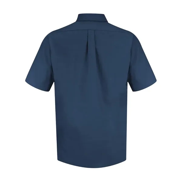 Red Kap Men's Tall Poplin Short Sleeve Dress Shirt - Red Kap Men's Tall Poplin Short Sleeve Dress Shirt - Image 10 of 18