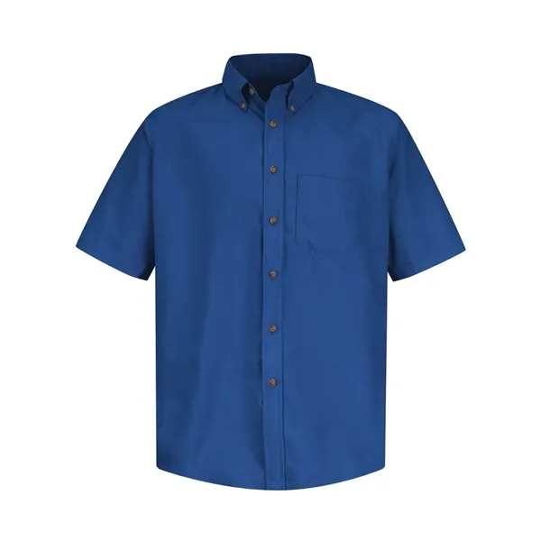 Red Kap Men's Tall Poplin Short Sleeve Dress Shirt - Red Kap Men's Tall Poplin Short Sleeve Dress Shirt - Image 13 of 18