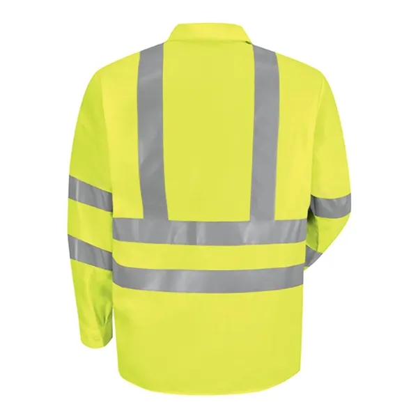 Red Kap Men's Tall High Visibility Work Shirt - Red Kap Men's Tall High Visibility Work Shirt - Image 2 of 8