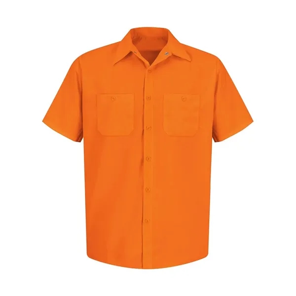 Red Kap Men's Enhanced Visibility Short Sleeve Work Shirt - Red Kap Men's Enhanced Visibility Short Sleeve Work Shirt - Image 0 of 4