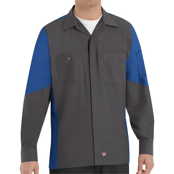 Red Kap Men's Long Sleeve Automotive Crew Shirt - Red Kap Men's Long Sleeve Automotive Crew Shirt - Image 0 of 17
