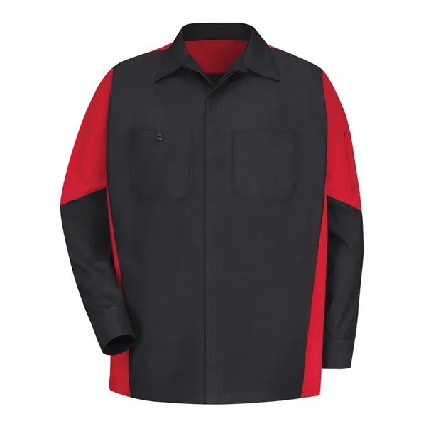 Red Kap Men's Long Sleeve Automotive Crew Shirt - Red Kap Men's Long Sleeve Automotive Crew Shirt - Image 7 of 17