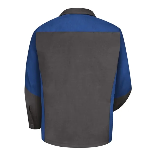 Red Kap Men's Long Sleeve Automotive Crew Shirt - Red Kap Men's Long Sleeve Automotive Crew Shirt - Image 15 of 17
