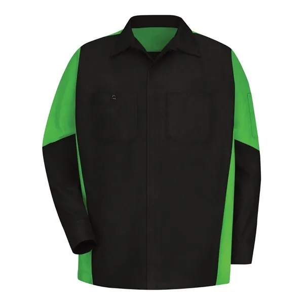 Red Kap Men's Tall Long Sleeve Automotive Crew Shirt - Red Kap Men's Tall Long Sleeve Automotive Crew Shirt - Image 5 of 15