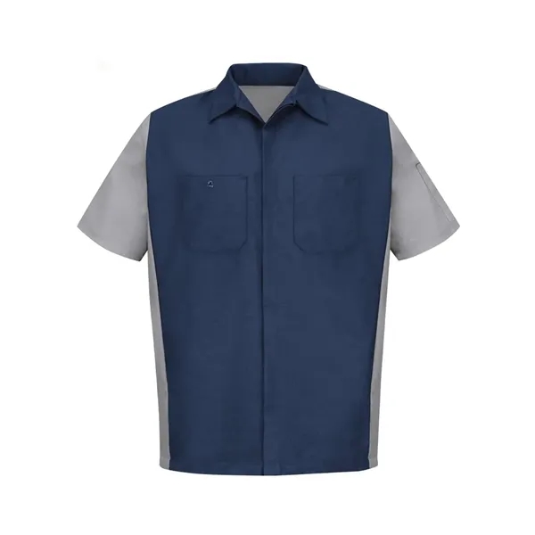Red Kap Men's Short Sleeve Automotive Crew Shirt - Red Kap Men's Short Sleeve Automotive Crew Shirt - Image 17 of 18