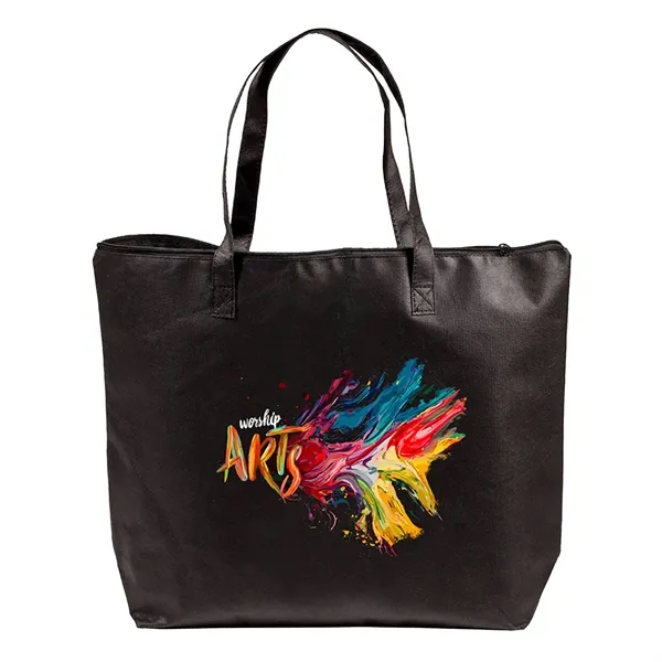 Non-Woven Zippered Tote Bag - Non-Woven Zippered Tote Bag - Image 1 of 5