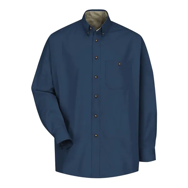 Custom Red Kap Men's Cotton Contrast Dress Shirt