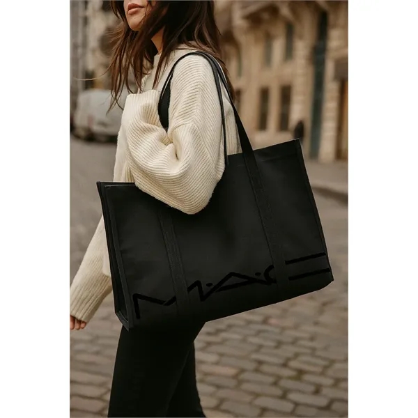 Black Canvas Wrap Around Tote - Black Canvas Wrap Around Tote - Image 0 of 1