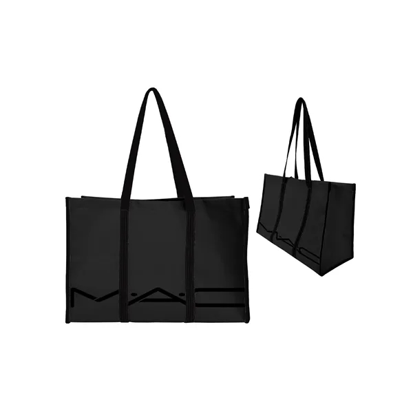 Black Canvas Wrap Around Tote - Black Canvas Wrap Around Tote - Image 1 of 1