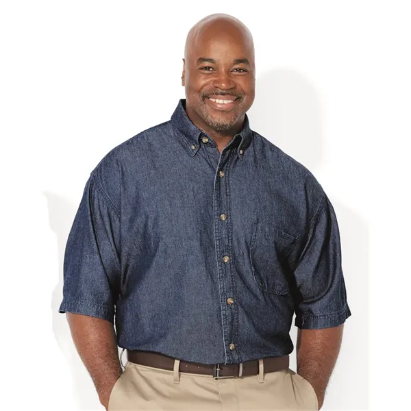 Sierra Pacific Men's Tall Denim Short Sleeve Shirt - Sierra Pacific Men's Tall Denim Short Sleeve Shirt - Image 0 of 6