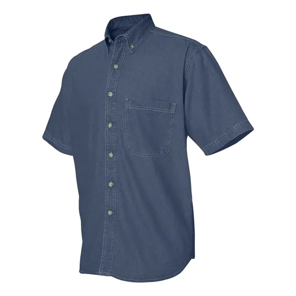 Sierra Pacific Men's Tall Denim Short Sleeve Shirt - Sierra Pacific Men's Tall Denim Short Sleeve Shirt - Image 2 of 6