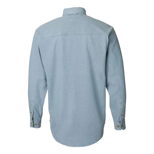 Sierra Pacific Men's Tall Denim Shirt - Sierra Pacific Men's Tall Denim Shirt - Image 6 of 6