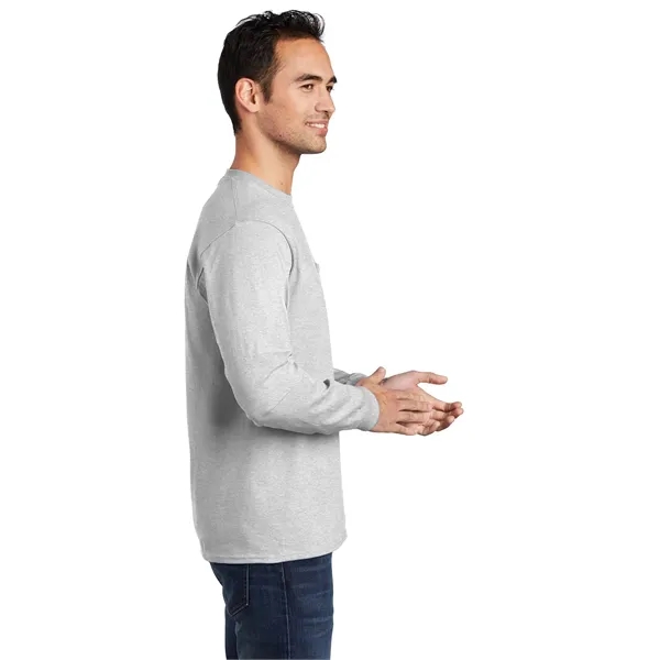 Port & Co Tall Long Sleeve Essential Pocket Tee. - Port & Co Tall Long Sleeve Essential Pocket Tee. - Image 6 of 36