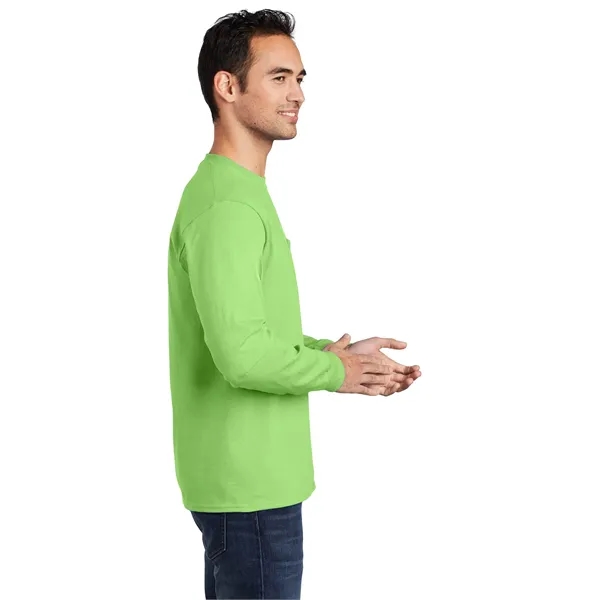 Port & Co Tall Long Sleeve Essential Pocket Tee. - Port & Co Tall Long Sleeve Essential Pocket Tee. - Image 14 of 36