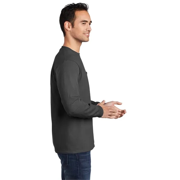 Port & Co Tall Long Sleeve Essential Pocket Tee. - Port & Co Tall Long Sleeve Essential Pocket Tee. - Image 21 of 36