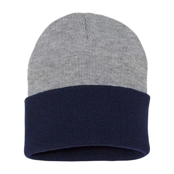 Sportsman 12" Color Blocked Cuffed Beanie - Sportsman 12" Color Blocked Cuffed Beanie - Image 6 of 6