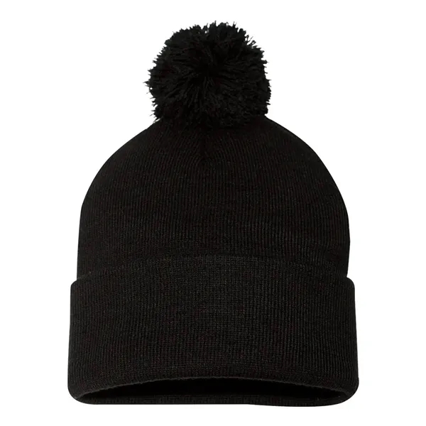 Custom Sportsman 12" Pom-Pom Cuffed Beanie