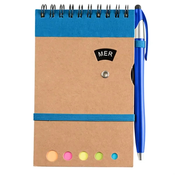Jot & Go 3.75 x 5.75 Cardboard Spiral Journal with Pen - Jot & Go 3.75 x 5.75 Cardboard Spiral Journal with Pen - Image 8 of 10
