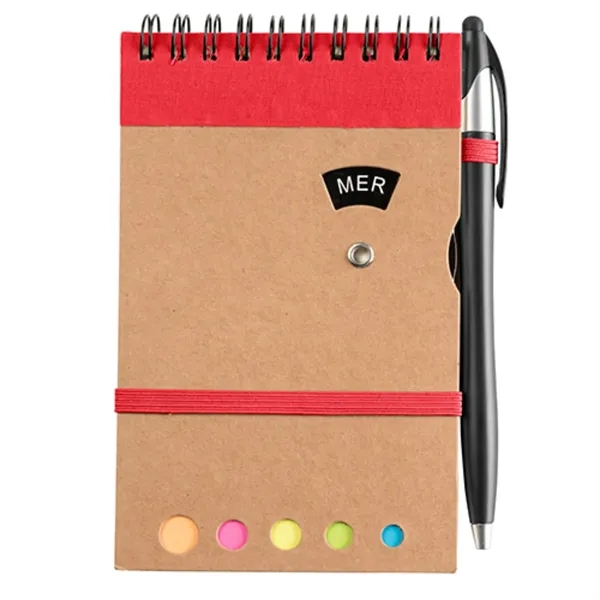 Jot & Go 3.75 x 5.75 Cardboard Spiral Journal with Pen - Jot & Go 3.75 x 5.75 Cardboard Spiral Journal with Pen - Image 10 of 10