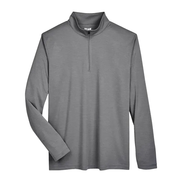 Team 365 Men's Zone Sonic Heather Performance Quarter-Zip... - Team 365 Men's Zone Sonic Heather Performance Quarter-Zip... - Image 5 of 16