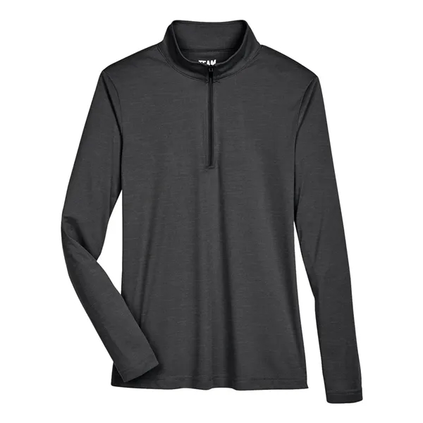 Team 365 Women's Zone Sonic Heather Performance Quarter-Z... - Team 365 Women's Zone Sonic Heather Performance Quarter-Z... - Image 3 of 16