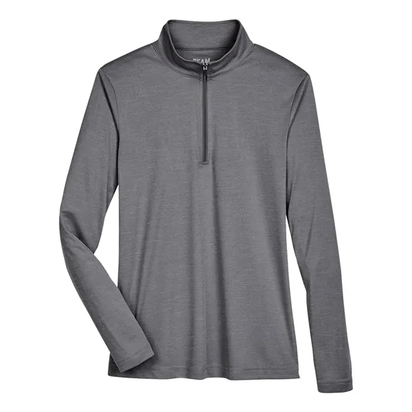 Team 365 Women's Zone Sonic Heather Performance Quarter-Z... - Team 365 Women's Zone Sonic Heather Performance Quarter-Z... - Image 5 of 16
