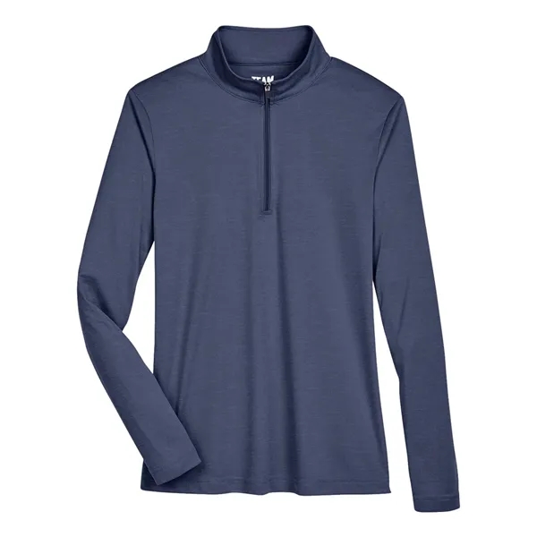 Team 365 Women's Zone Sonic Heather Performance Quarter-Z... - Team 365 Women's Zone Sonic Heather Performance Quarter-Z... - Image 7 of 16