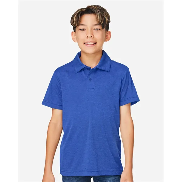 Team 365 Youth Zone Sonic Heather Performance Polo - Team 365 Youth Zone Sonic Heather Performance Polo - Image 0 of 10