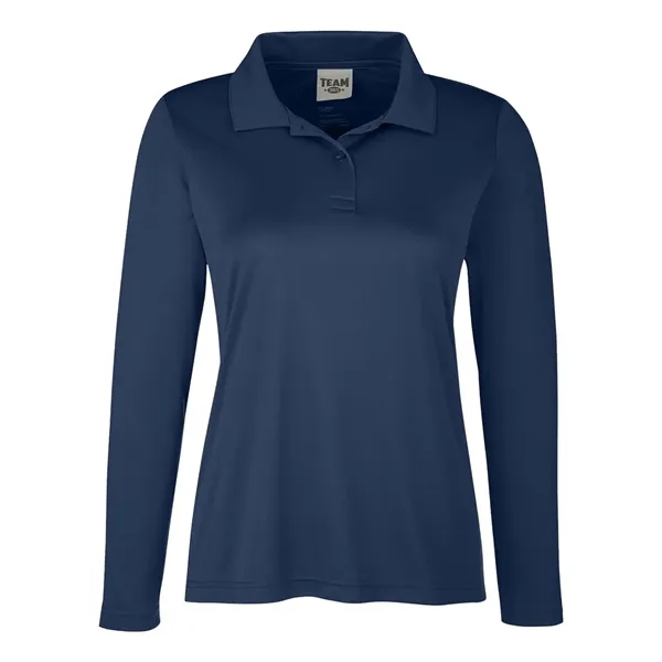 Team 365 Women's Zone Performance Long Sleeve Polo - Team 365 Women's Zone Performance Long Sleeve Polo - Image 3 of 12