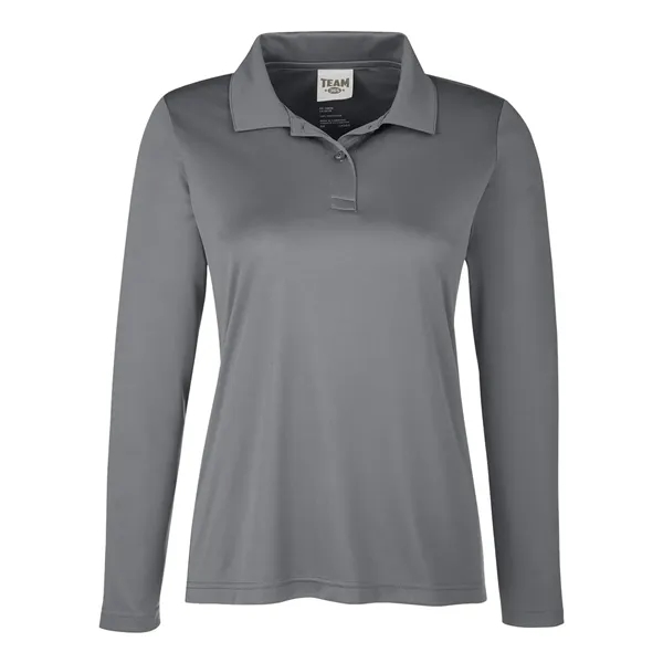 Team 365 Women's Zone Performance Long Sleeve Polo - Team 365 Women's Zone Performance Long Sleeve Polo - Image 7 of 12